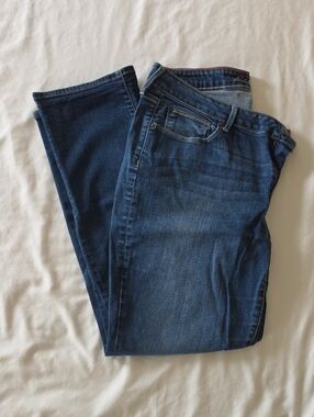 Eddie Bauer Women's Curvy Straight Jeans in Blue Denim Stretchy